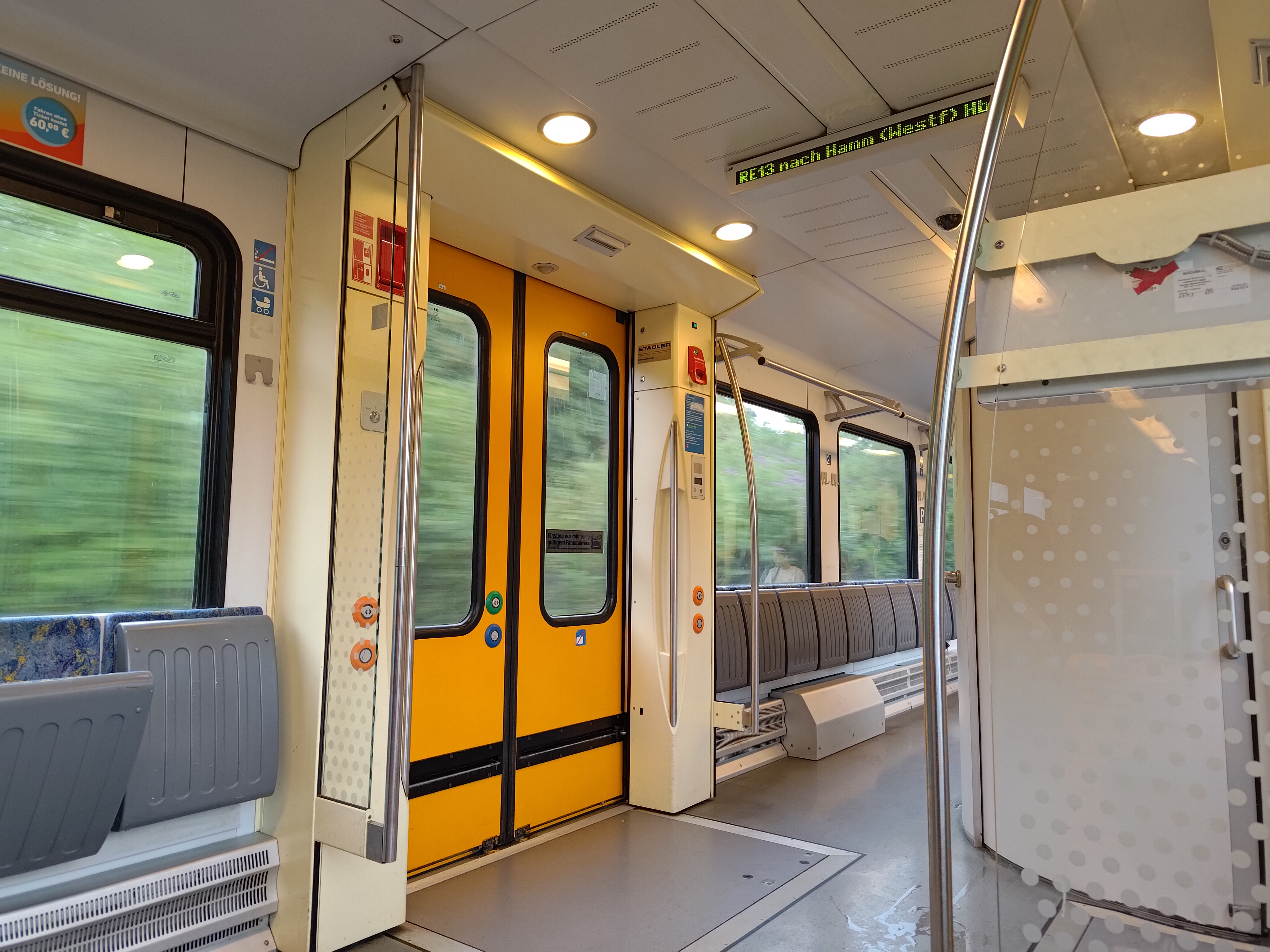 De eerste trein was vrij leeg